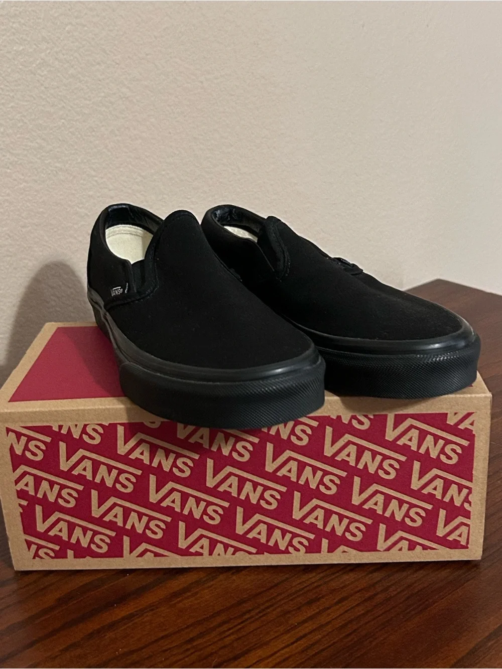 Vans Black Classic Slip-On Canvas Loafers